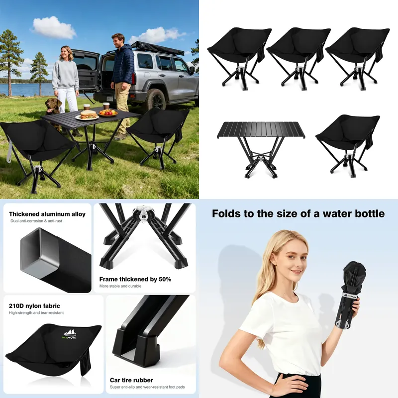 Hunting And Fishing Outdoor Chairs - Sedia Pieghevole in Alluminio Resistente, Sedia