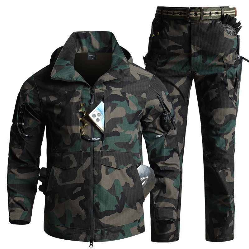 Hunting Outdoors - Set Tattico Mimetico da Uomo: Giacca