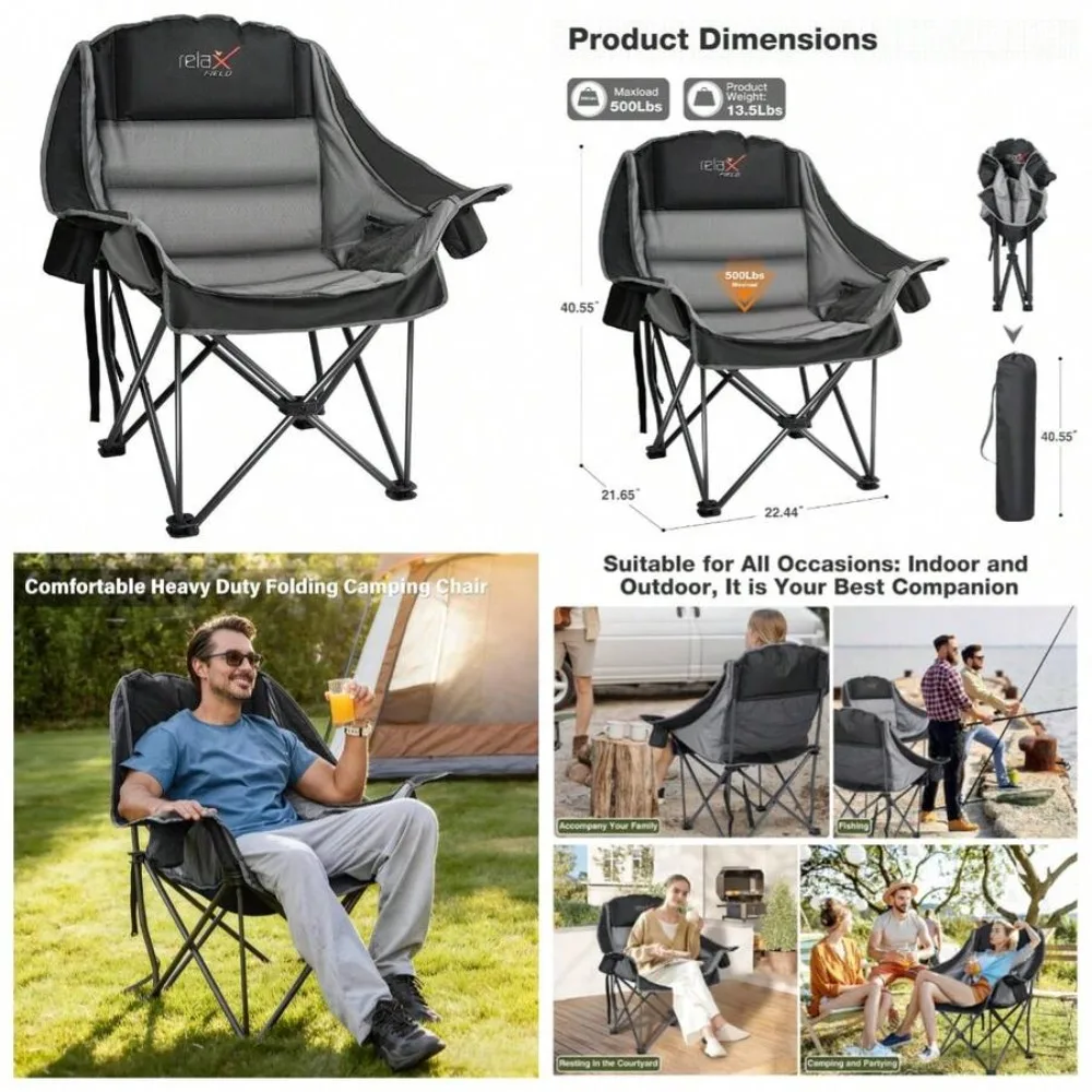 Sedia da Campeggio Oversize pe - Hunting And Fishing Outdoor Chairs recensione e prezzo