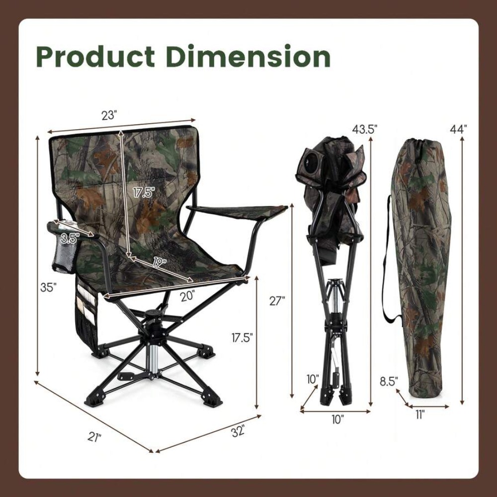 Sedia da caccia girevole a 360 - Hunting And Fishing Outdoor Chairs recensione e prezzo
