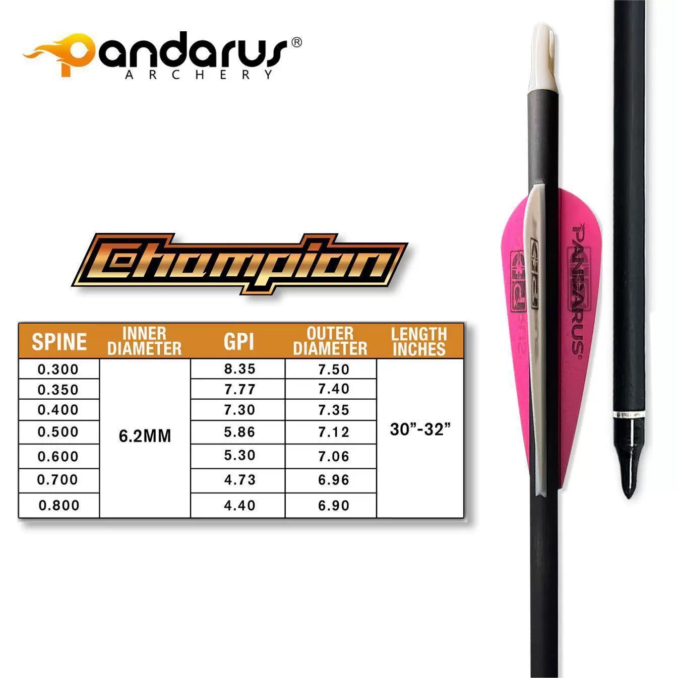 Frecce in Carbonio Puro Pandar - Arrow Carbon Shaft recensione e prezzo
